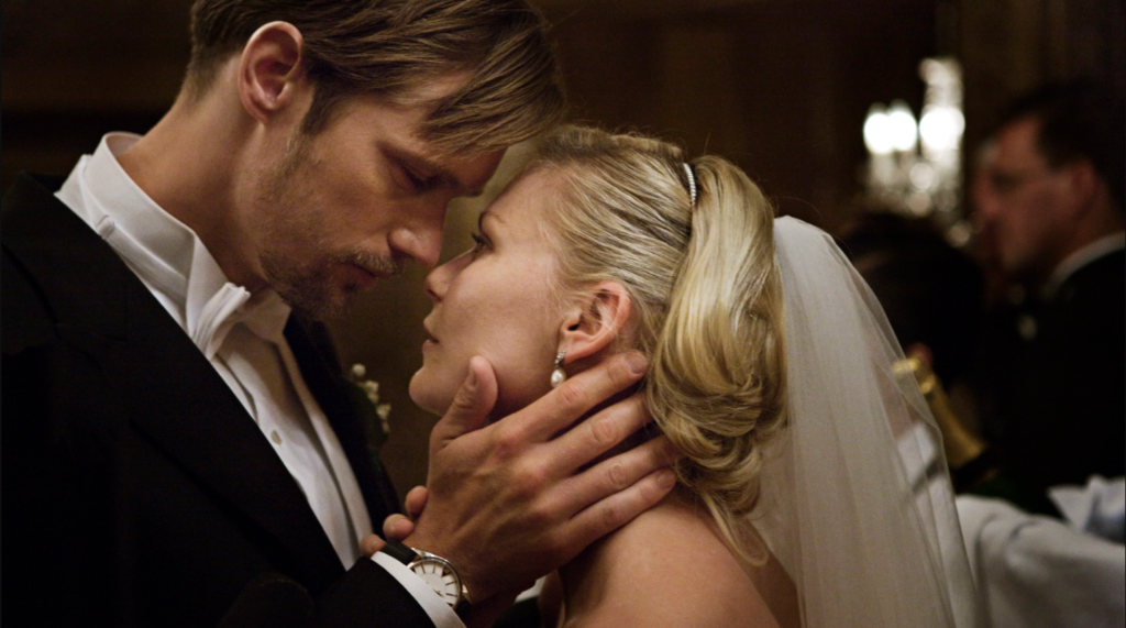 Kirsten Dunst em cena de Melancolia, filme de Lars von Trier